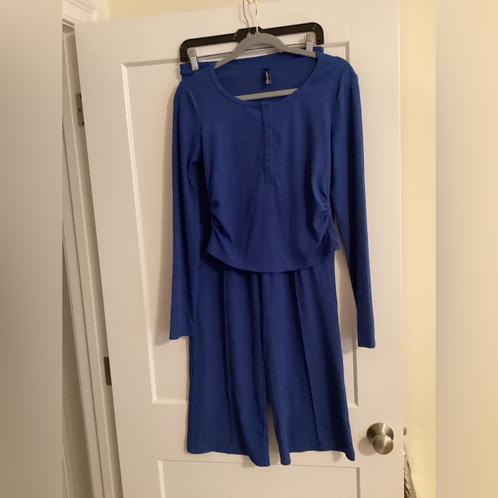 Women's Blue Lounge Set - Picture 6 of 12